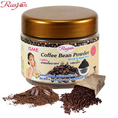 Rasyan Polvere di chicchi di caffè 100%, Scrub e maschera per la pelle, riduce la cellulite ed esfolia la pelle, 75 g - Tailandese