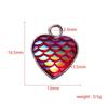 Stainless Steel Heart-Shaped Fish Scale Pendant - Ocean Series DIY Jewelry