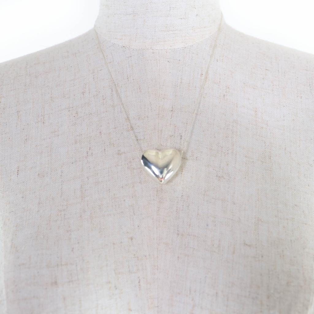 Great TIFFANY&Co. Necklace Pintide Heart Silver 925 Women Used