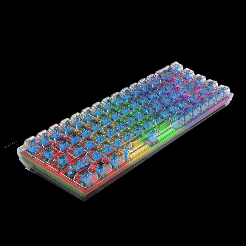 

Y-FRUITFUL K60 68-Key Transparent RGB Wired Mechanical Gaming Keyboard