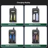 Intelligent Double Slot Type C Battery Charging LCD Display For 18650 26650 2A 3A 3.7V Batteries Independent Charging