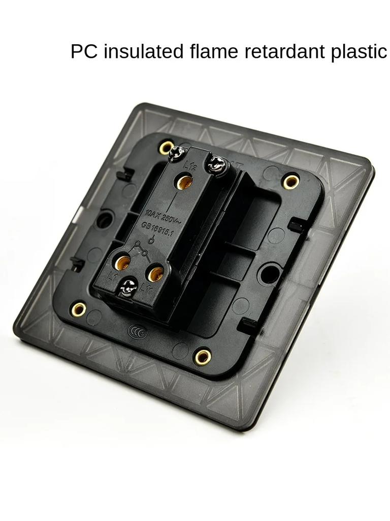 Depoguye High Quality Retro European Lamp Switch Socket, Stainless Steel Brass Toggle Switch Plate, Household Wall Lamp Switch