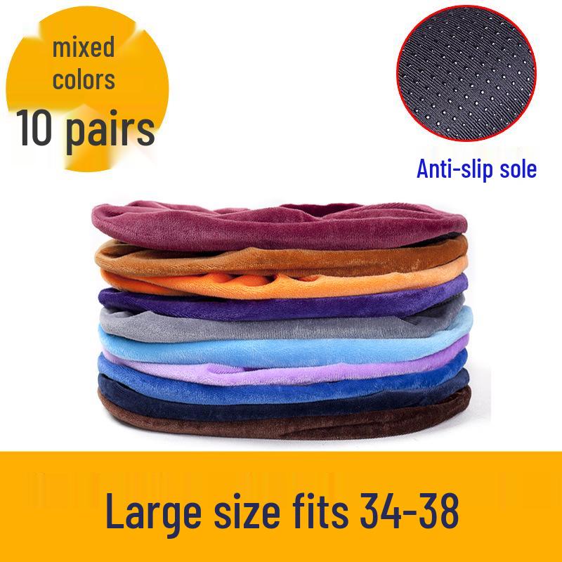 Washable Non-Slip Velvet Shoe Covers for Adults & Students - Ideal for Household & Computer Classes