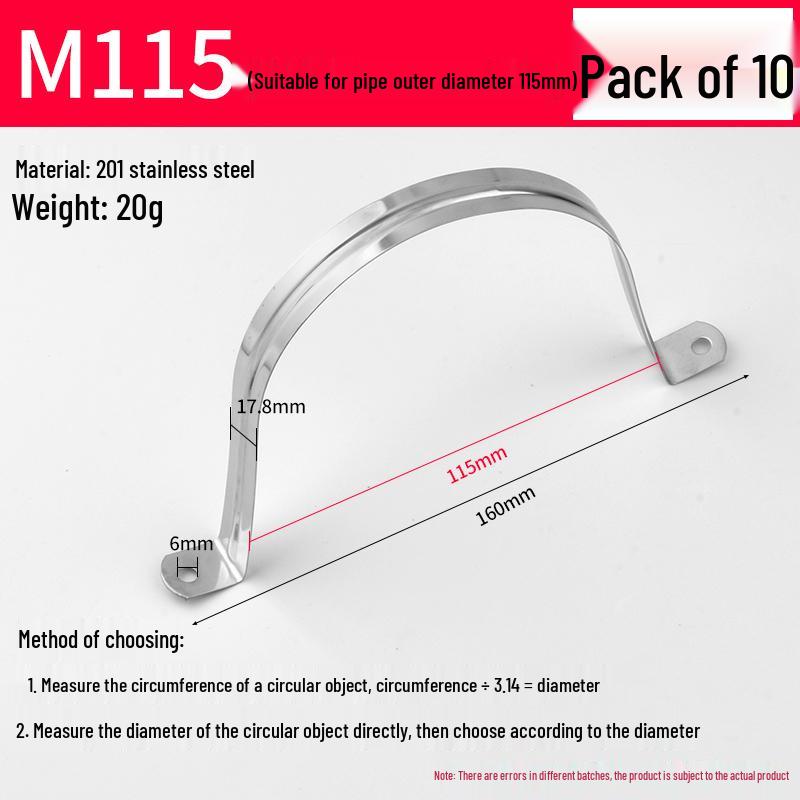 Stainless Steel U-Bolt Pipe & Hose Saddle Clamp