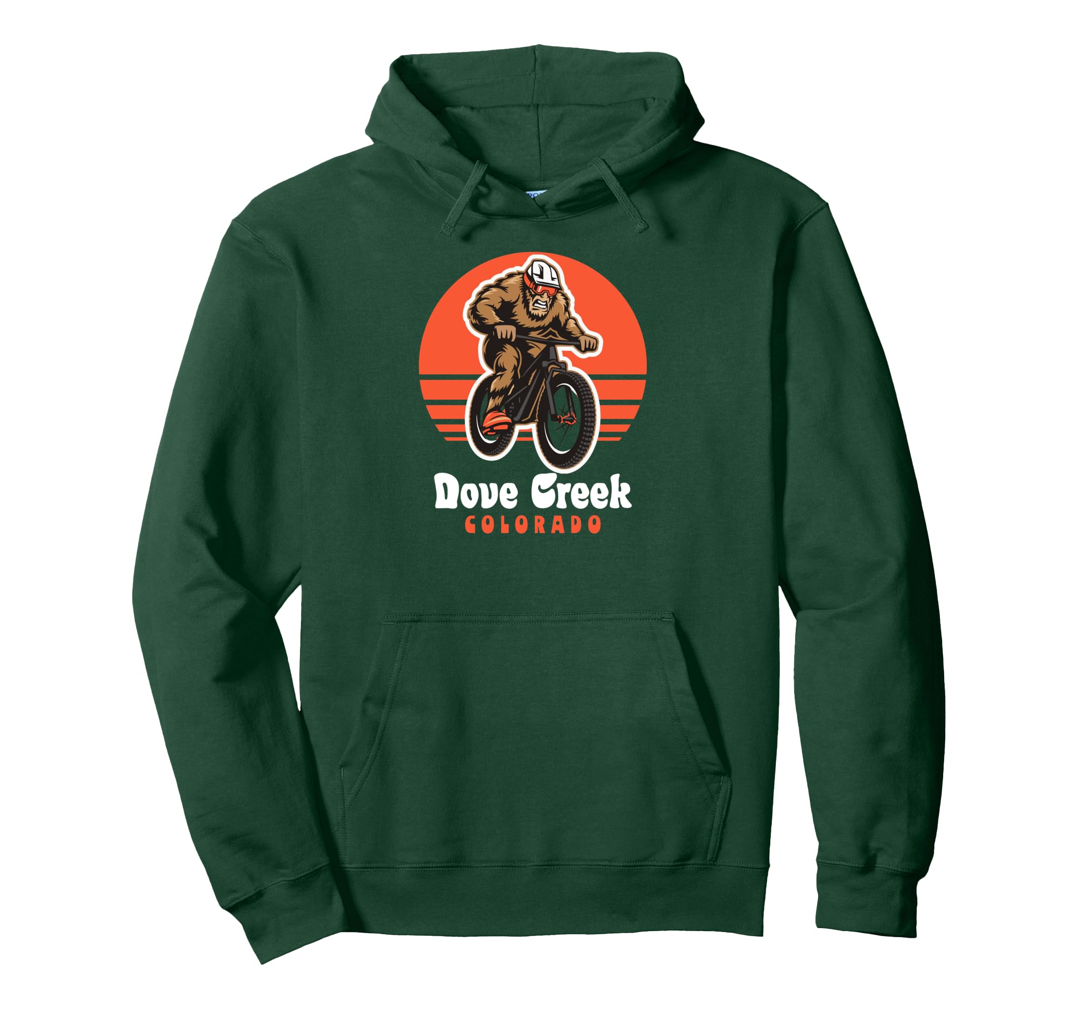 

Dove Creek Colorado Bigfoot Mountain Biker Funny Sasquatch Hoodie