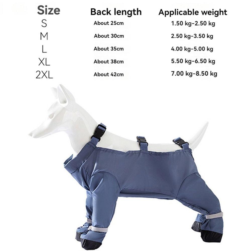 Breathable Waterproof Dog Jumpsuit Adjustable Straps Anti-Slip Belly-Covering Pet Outfit Stain Resistant Easy To Clean 5