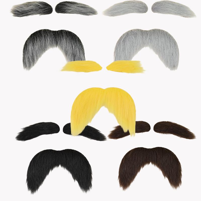 Halloween Fake Beard Eyebrows Set Realistic Plush Fiber Costume Prop  Makeup Funny Party Accessory for Adult Cosplay Dress Up