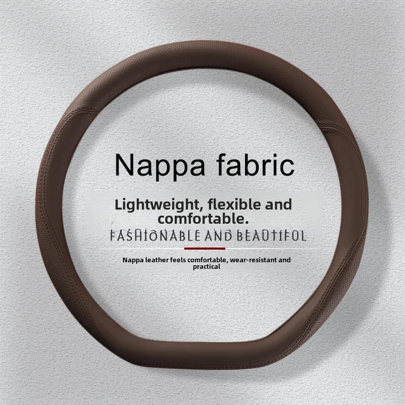 Universal Leather Steering Wheel Cover For Cars Four Seasons Thin Luxurious Interior Modification Popular Style