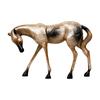 Abstract Horse Sculpture Artistic with Engraved Markings Elegant Stylized Equestrian
