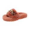 Fashion 2025 women Summer Women House Slippers Faux Fur Warm Flat Shoes Female Slip on Home Furry Ladies Slippers Size 36-43 Wholesale