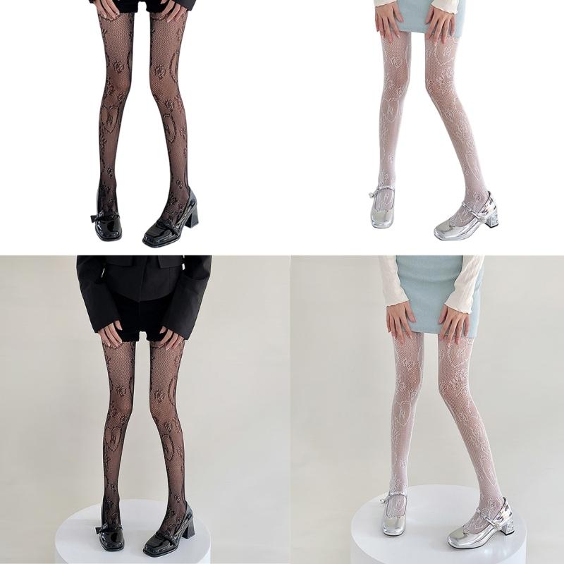 Patterned Tights Hollow Flower Fishnet Stockings Pantyhose Small Hole Pattern Legging Net Pantyhose Party Clubwears