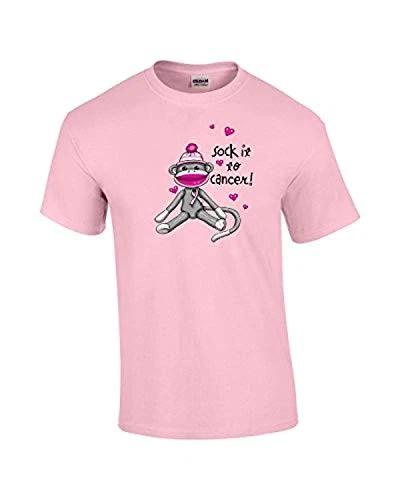 

Cancer Awareness T-Shirt Sock It to Cancer Monkey Cute Fund Raising Support M