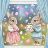 Osterhase Fensteraufkleber Vinyl Wasserdicht Niedliche Kaninchen Deko für Zuhause Glastür Osterdekoration Frühlingsfest Geschenk 2026