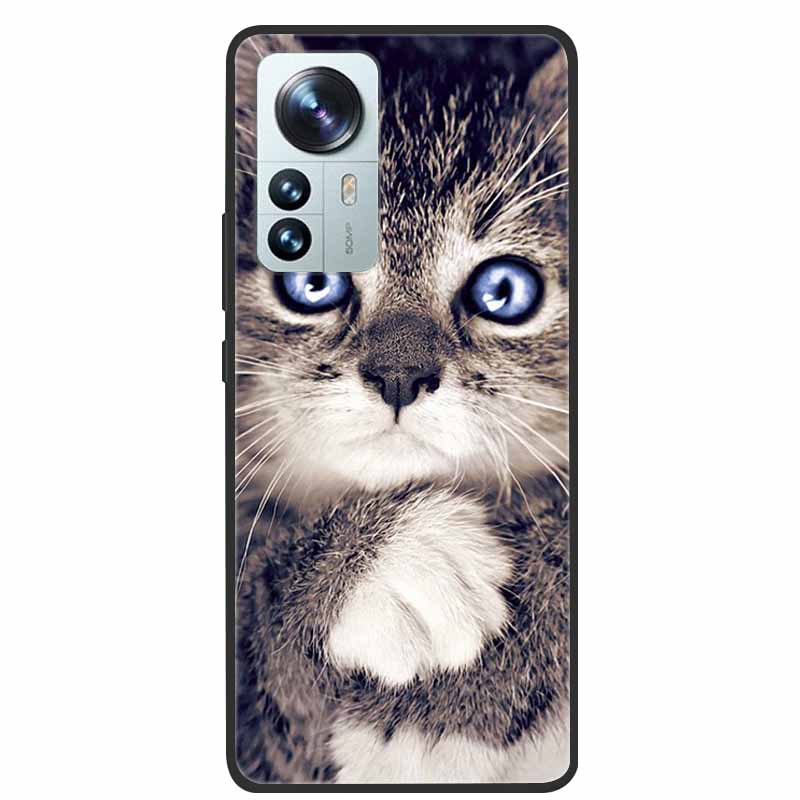 For Xiaomi 12T Pro Phone Case Cover Lion Wolf Black Soft Silicone Case For Xiaomi 12T Pro Back Cover Case 12 T 12TPro Funda Capa