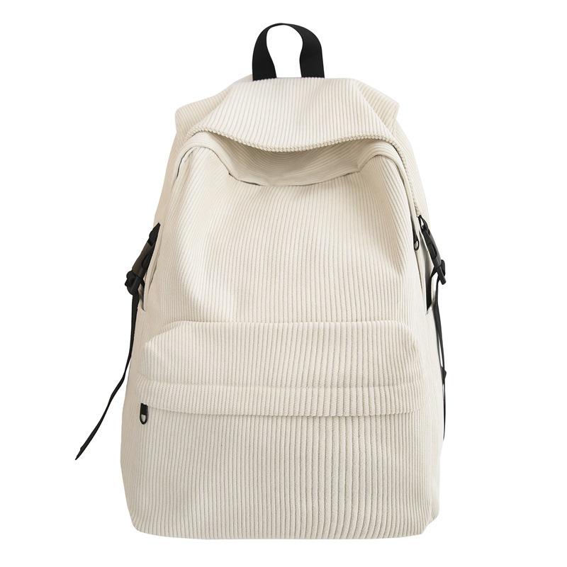 Сплошной цвет вельветовый рюкзак для женщин и мужчин, школьный рюкзак