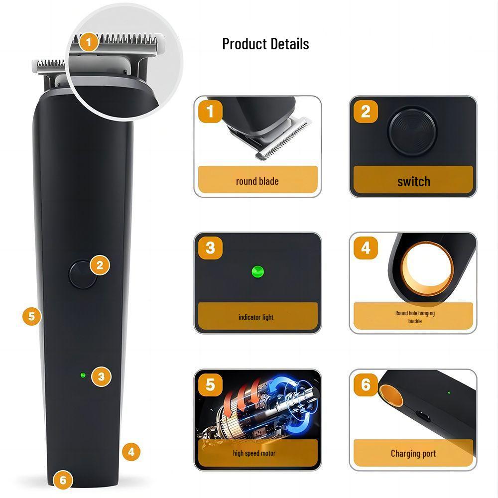Men's Rechargeable Professional Hair Trimmer & Clipper for Salon-Quality Styling