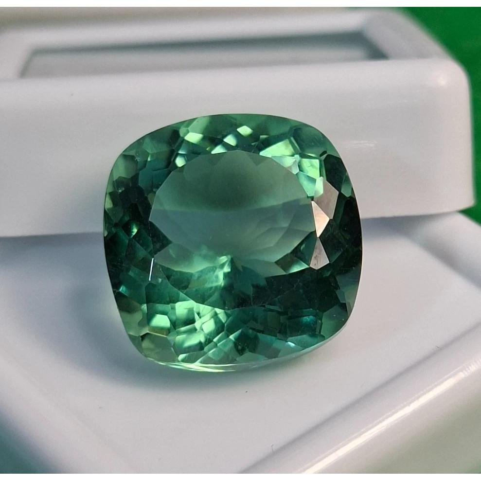 Natural Shine Green Sapphire 10-12 Ct Cushion Cut Certified Beautiful Gemstone