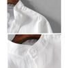 2022 Summer New Casual Men's Shirt Cotton Solid Color Three Quarter Shirts For Men