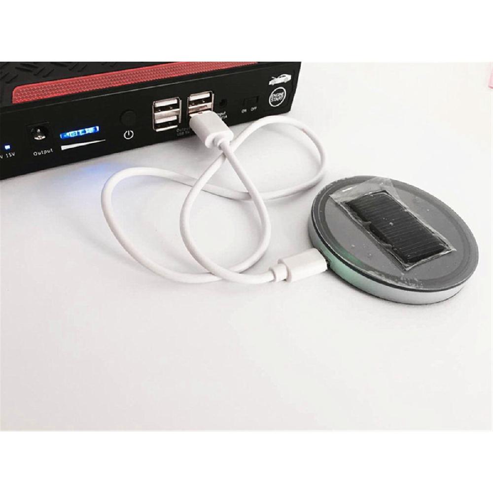 Pair 68Mm Round Solar+Usb Charging Car Cup Holder Bottom 7 Color Rgb Led Lights