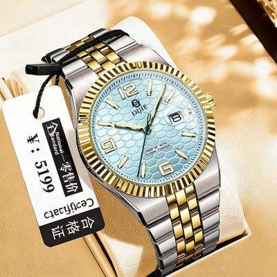 Factory-direct Authentic Stainless Steel Fully Automatic Mechanical Wristwatch Pointer Luminous Hands Date 10m Water Resistance