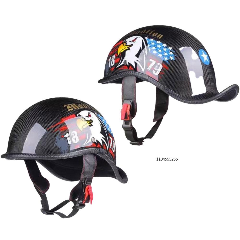 DOT Certification Motorcycle Helmet Men Women Four Seasons ABS Material Moto Helmet Carbon Fibre Half Helmet Fashion Casco Moto