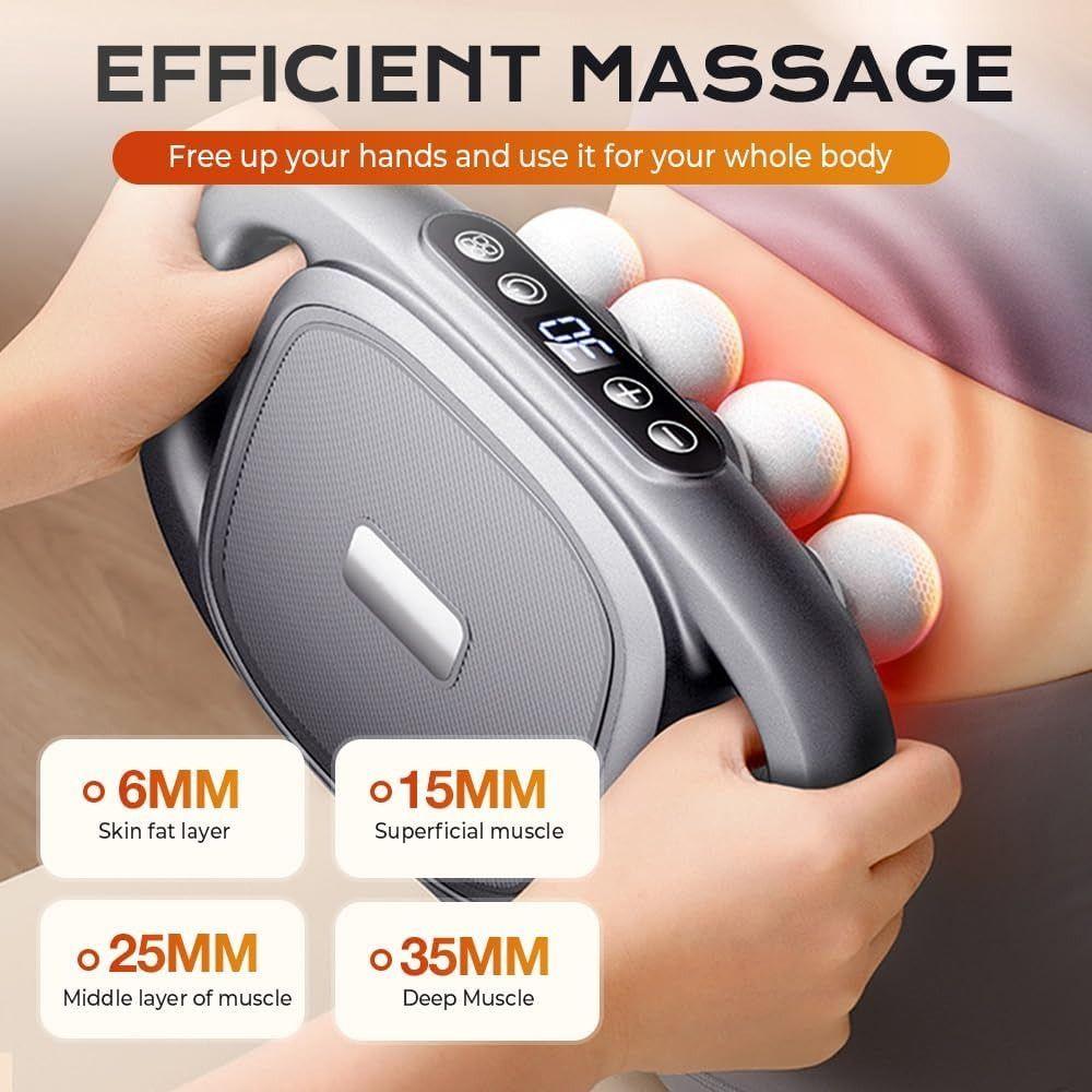 30 Intensitätsstufen 16-Kopf-Massagegerät Tiefengewebe-Perkussionsmassagegerät zur Linderung von Körpermuskelschmerzen