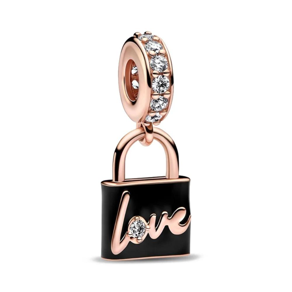 925 Silver Locks Keys Treasure Box Pendant Charm Bracelet Valentine Gift Jewelry Fashion New
