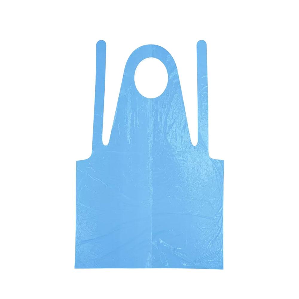 Waterproof Blue Foil Apron 130cm x 80cm Tied with Straps (LDPE Foil) 100 Pcs