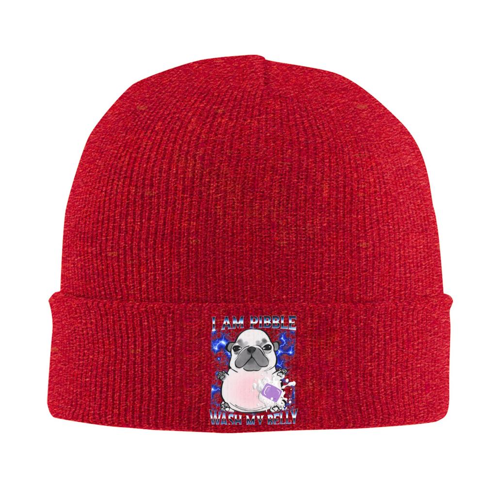 Funny I am Pibble Dog Puppy Beanie Hats Bonnet Hats Men Women Vintage Outdoor Skullies Beanies Winter Design Elastic Caps