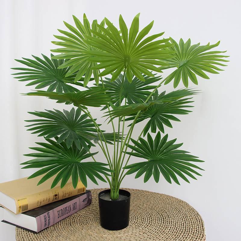 Artificial Bionic Green Plants: Floor-Standing Turtle Back Leaves Ornament for Living Room and Bedroom Decor