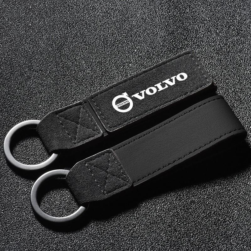Portachiavi in Pelle Scamosciata di Alta Qualità Portachiavi Portachiavi Ciondoli Anti-smarrimento Accessorio Per Volvo RDESIGN XC90 XC60 XC40 XC70 XC80 V40 V60