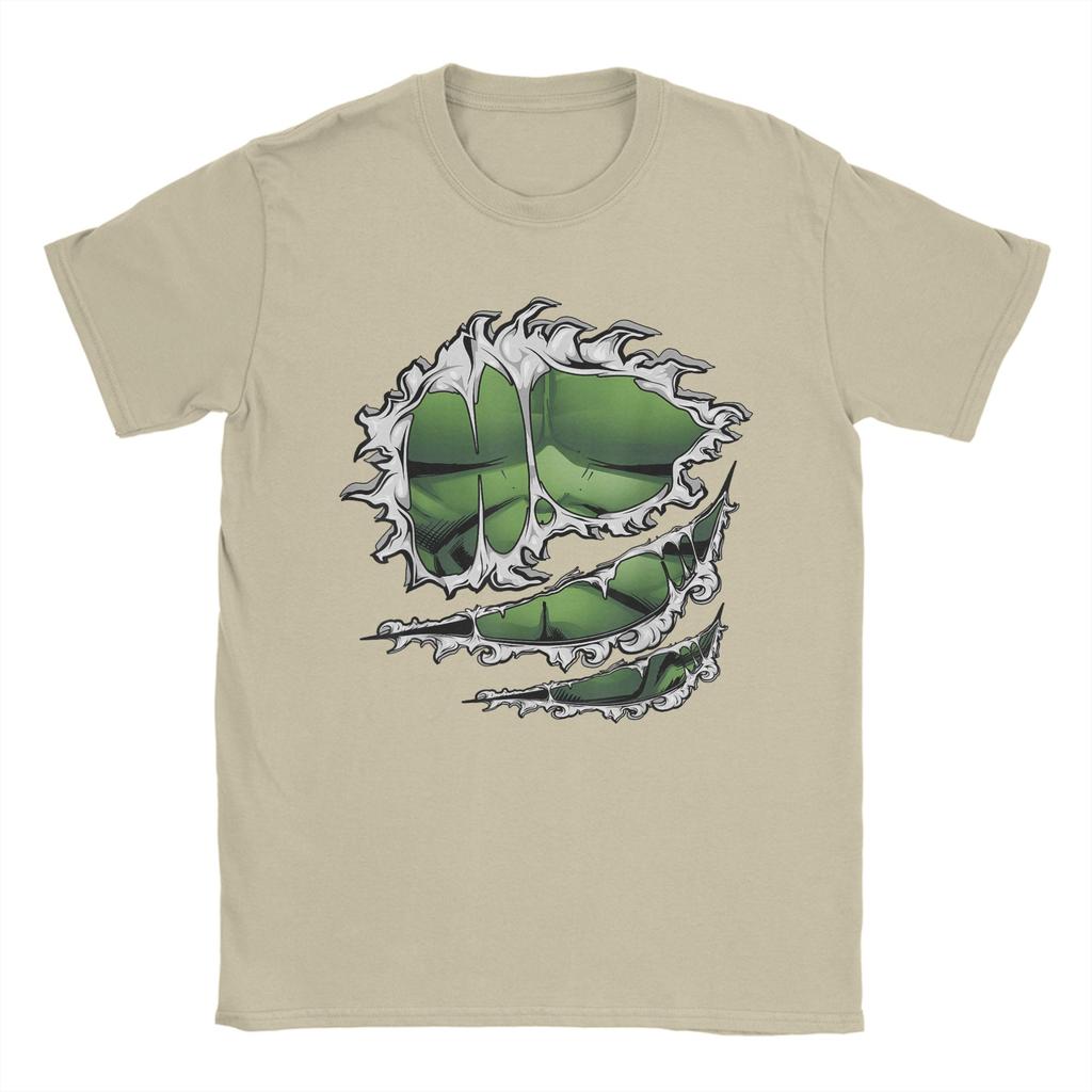 Avengers Hulk zerissene T-Shirts Unisex 100% Baumwolle Freizeit-T-Shirt Rundhals T-Shirt Kurzarm Kleidung Sommer