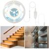 Clearhill Human Sensitive LED Tape Light Strip Light with Sensor Flexible 5M Natural White 4000K Powerful Width 8mm 320 USB Powered IP20 5V For Stairs