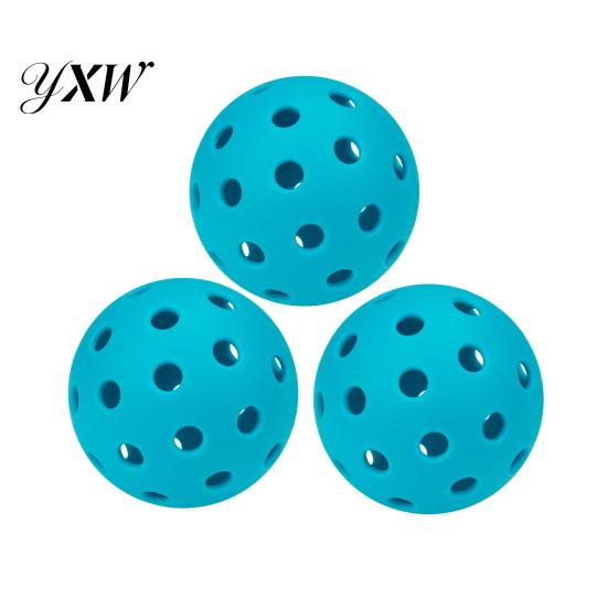 Elastic Pickleball 3Pcs 40-Holes High Bounce Visibility PE Indoor Outdoor Balls Tournament Training Practice Ball Accessories