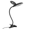 Loupe à clip avec lumière Fer et PP Lampe de bureau loupe LED réglable pour soudure, artisanat, lecture