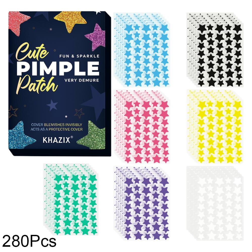 240/280PCS Colourful Star Acne Patches Facial Concealer Facial Acne Patches Concealer Acne Patches Ultra-thin