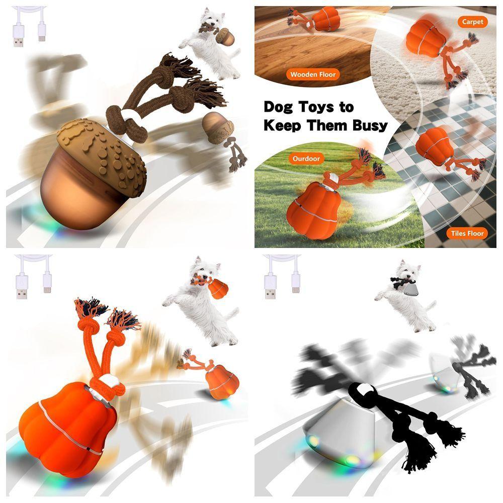 

with LED Light Active Moving Ball Toy 3 Modes Electric Rolling Ball Interactive Dog Toys коричневий