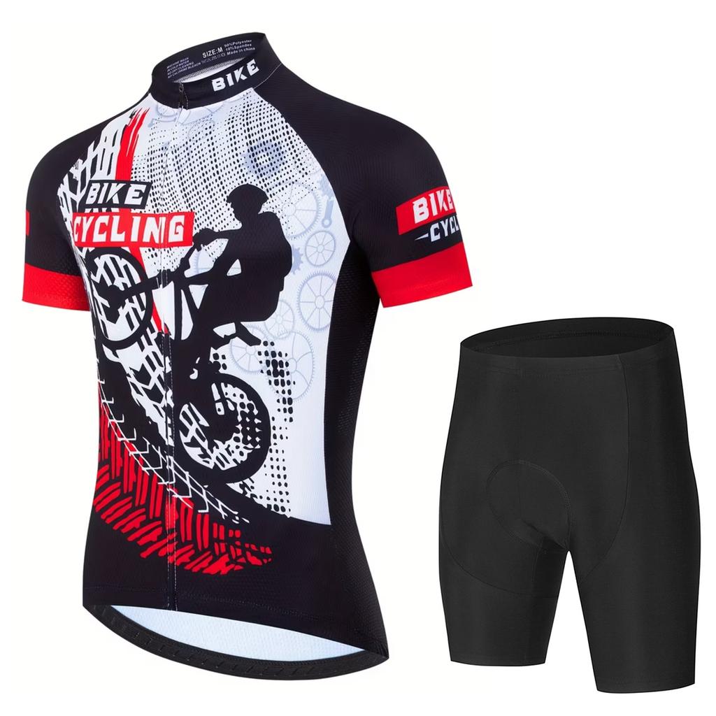 Men's Cycling Clothing Man Mens Cycling Clothes for Men Mtb Short Sets Summer Team Set Bib Shorts Bicycle Pants Bike Jerseys