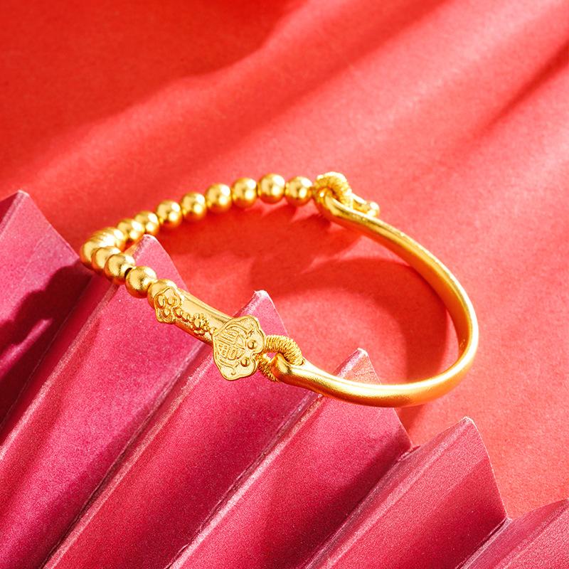 Ruyi Beaded Half Bracelet Ancient French Style Jewelry Women s All-match Bracelet One Size(16-22CM)