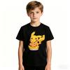 Summer Anime Pokémon Cosplay TShirt Cotton Short Sleeve Tops Casual Loose Retro TShirt Men Women Kids Family Matching Outfits