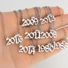 Модный номер, персонализированное модное ожерелье с подвеской, новинка 2022 года, ювелирные изделия, цепочка на ключицу, женская новогодняя корона из нержавеющей стали