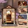 CRESYMME Miniature House Dollhouse Book Nook Kit, Wooden DIY 3D Hobby Handmade (Tokei's Study)