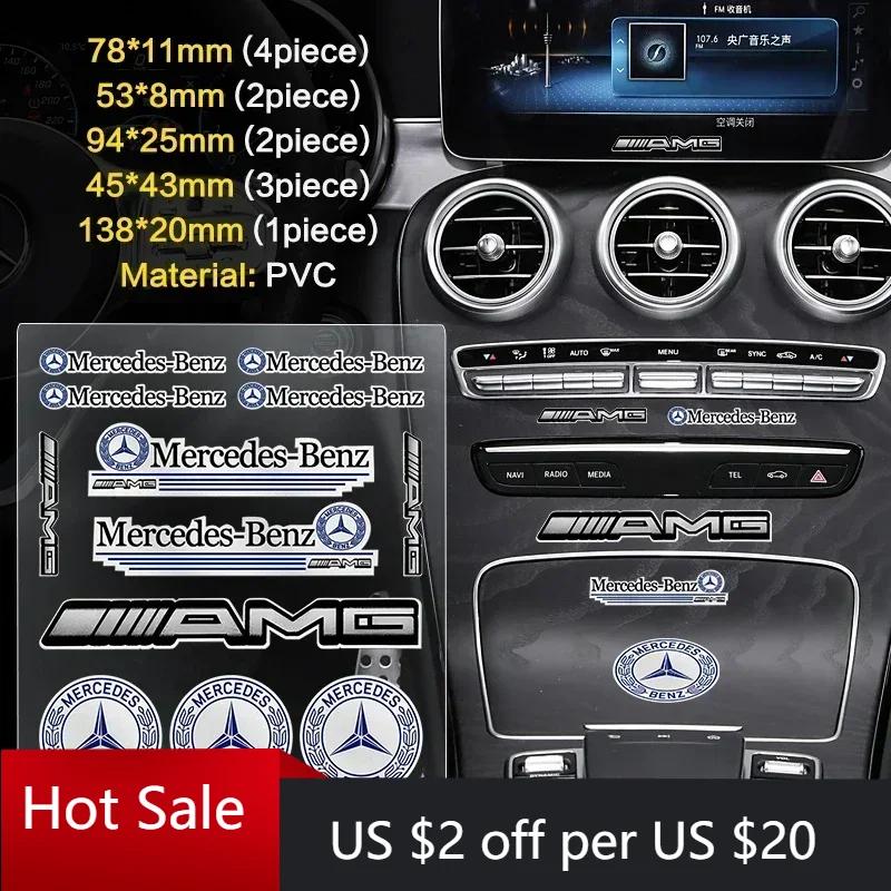 Hots 1 sada Samolepka s emblémem auta Dekorace auta Nálepka Pro Mercedes Benz W204 W124 W201 W202 W212 W220 W205 GLA CLA Příslušenství do auta g