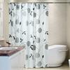 Shower Waterproof Bathroom Curtain Black Peony Kitchen Balcony Partition Bedroom