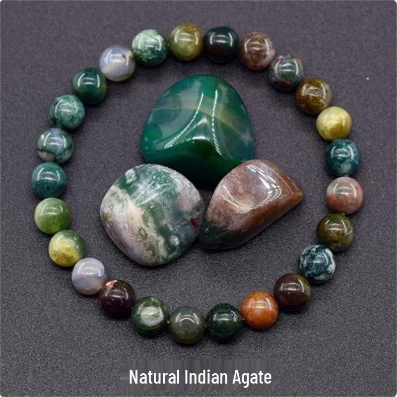 Jingde Jewelry Natural Agate Bracelet: Single-Loop Crystal Stone for Men and Women
