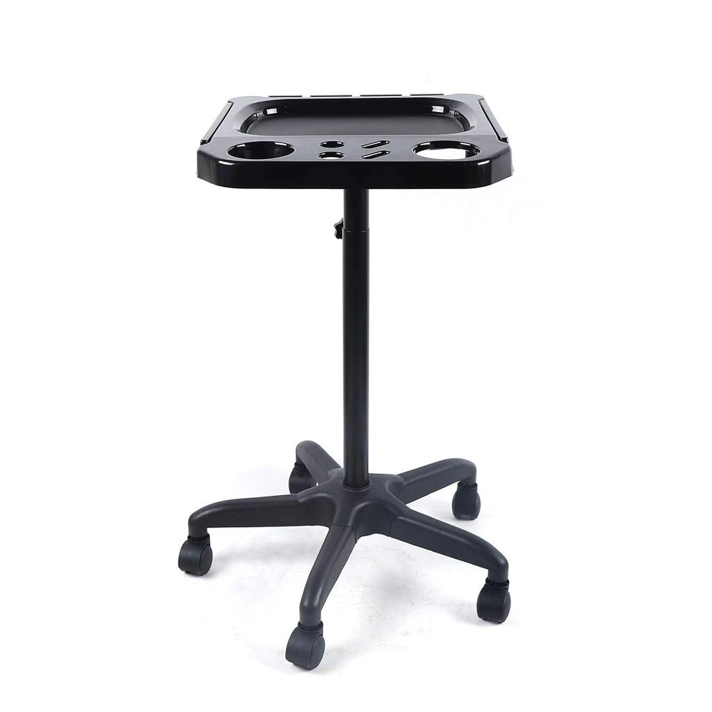 Aluminium Salon Instrument Tray, Height Adjustable Trolley Cart Tray Station on Wheels for Salon Tattoo Spa Beauty Service Holder Tool Storage