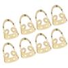 8 Stück Gitarren-Fingerpicks Verstellbar Hohl Edelstahl Musikinstrument ZubehörGold