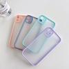Phone Case For iPhone 14 15 13 12 mini 11 Pro X XR XS Max 7 8 Plus SE2020 Luxury Contrast Color Frame Matte Protective Case