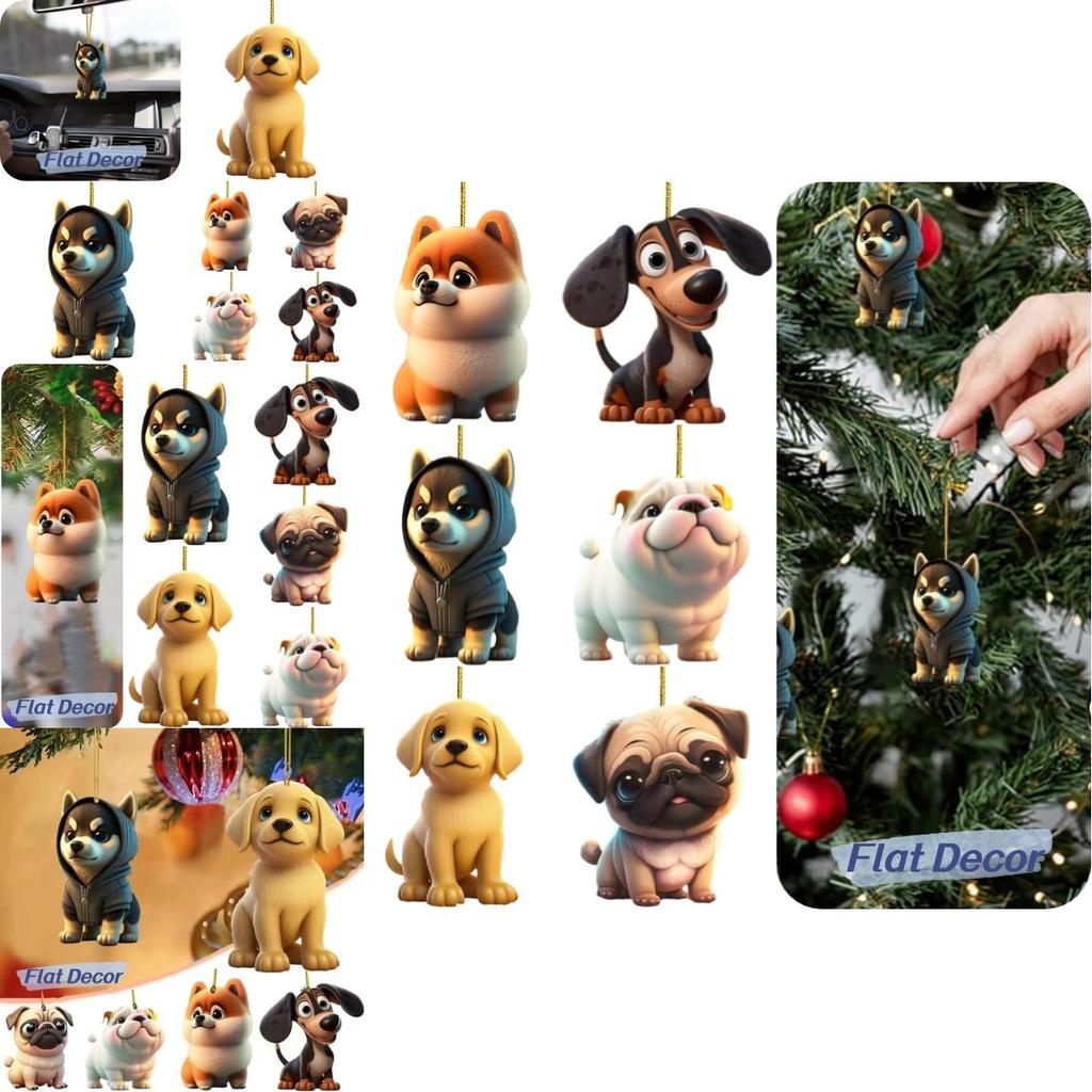 Cute Cartoon Haba Dog Car Hanging Decoration Christmas Tree Ornament Birthday Gift