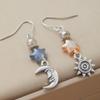 Nuovi Orecchini Pendenti Personalizzati Creativi con Intaglio Luna e Stelle, Accessori da Festa Stile Etnico Retrò da Donna Regali